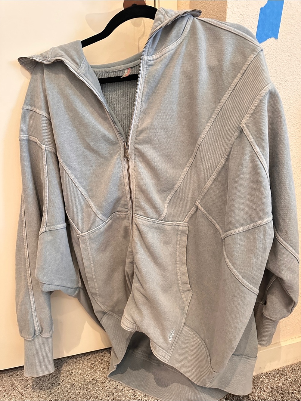 FP Movement by Free People Washed Blue All Your Love Zip Hoodie